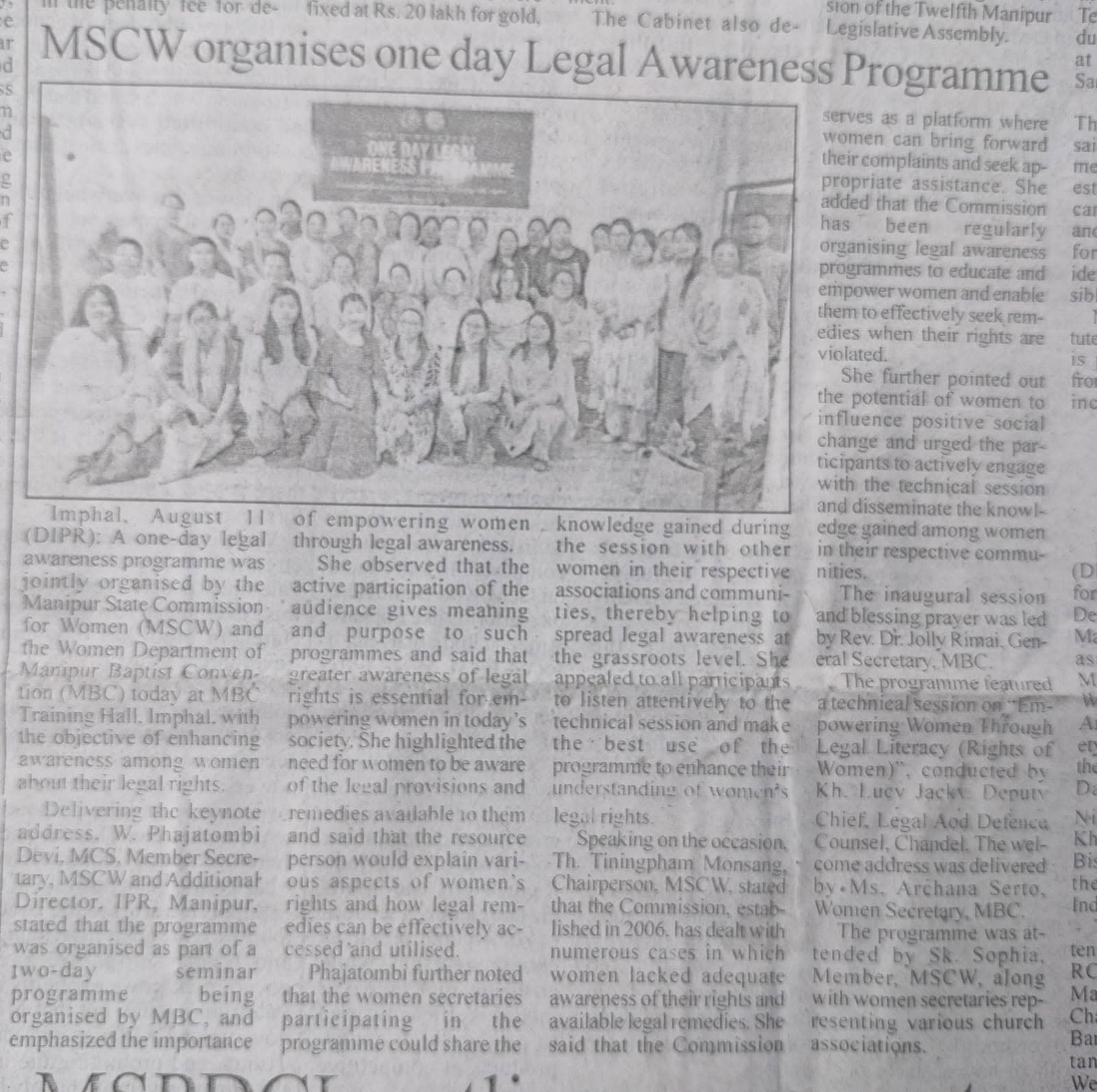 Legal awareness with MBC Women Department — photo 9